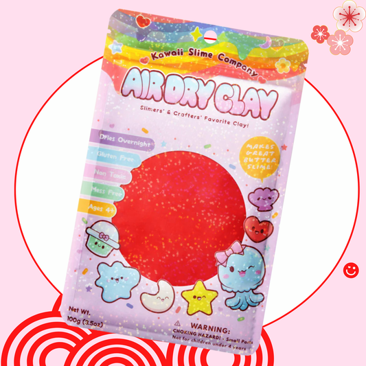 Red Air Dry Clay Slime kawaii butter slime – OVERRATED Korean Beauty