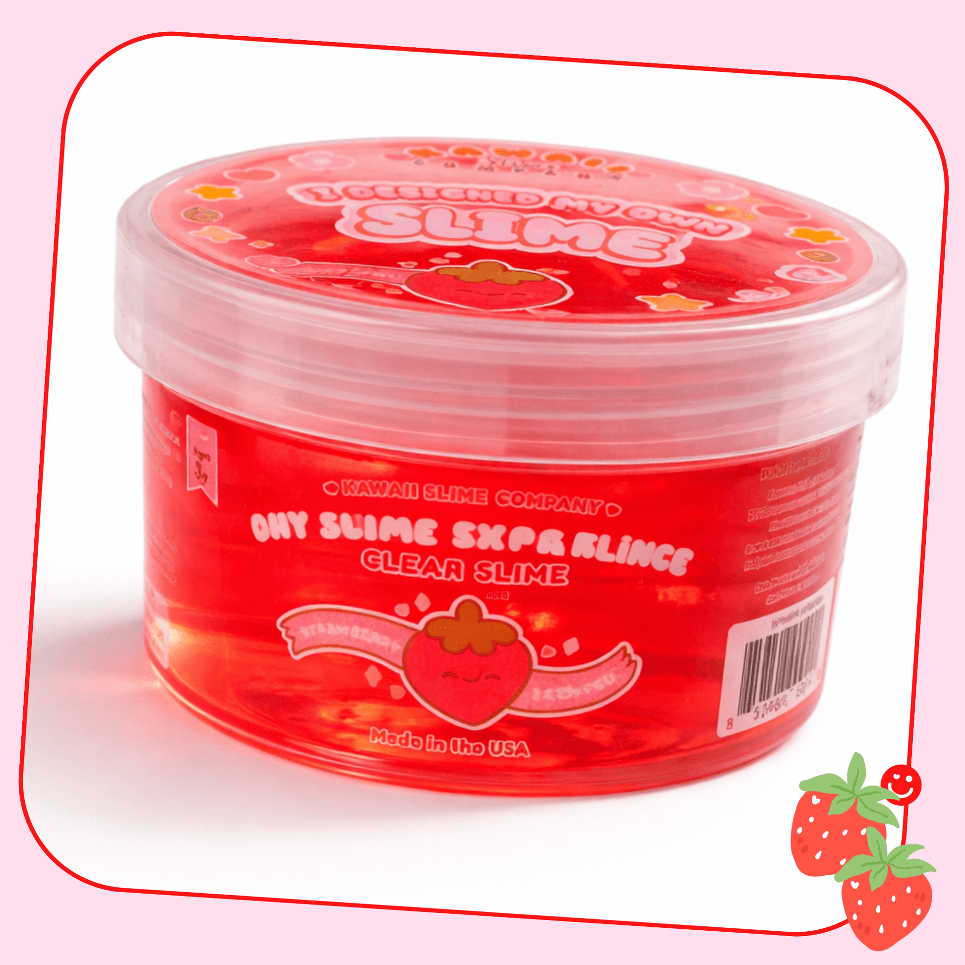 Strawberry Red Clear Slime glossy kawaii slime – OVERRATED Korean Beauty