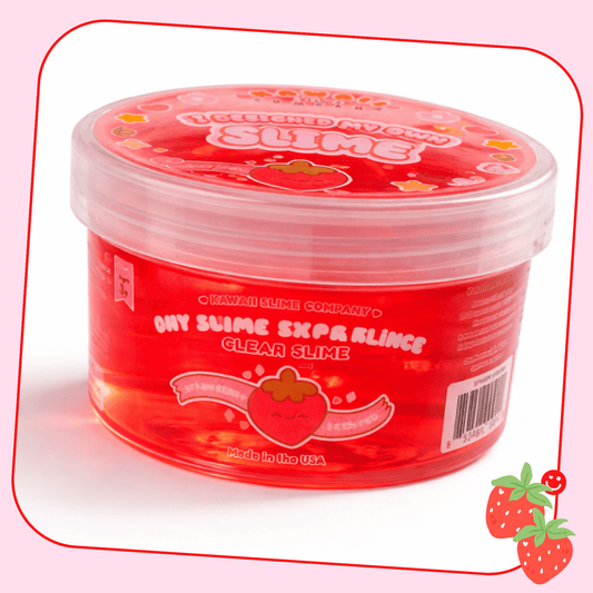 Strawberry Red Clear Slime glossy kawaii slime – OVERRATED Korean Beauty