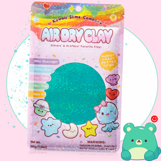 Teal Air Dry Clay Slime kawaii butter slime – OVERRATED Korean Beauty