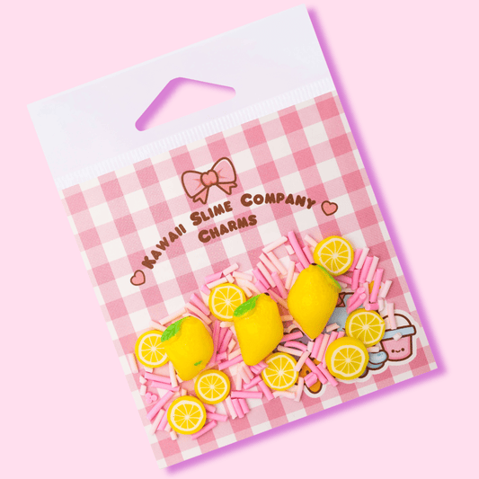 Kawaii Slime Toppers Pink Lemonade Party Slime Toppings Charm Bag - OVERRATED