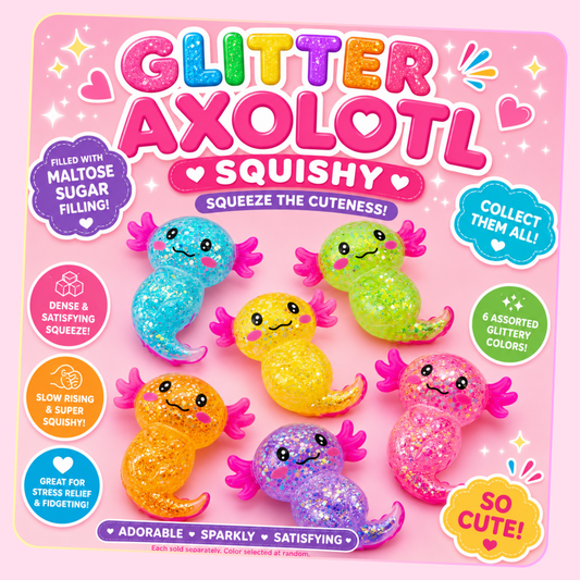 Kawaii Squishy Toy Gummy Axolotl Pets Sensory Stress Relief - OVERRATED