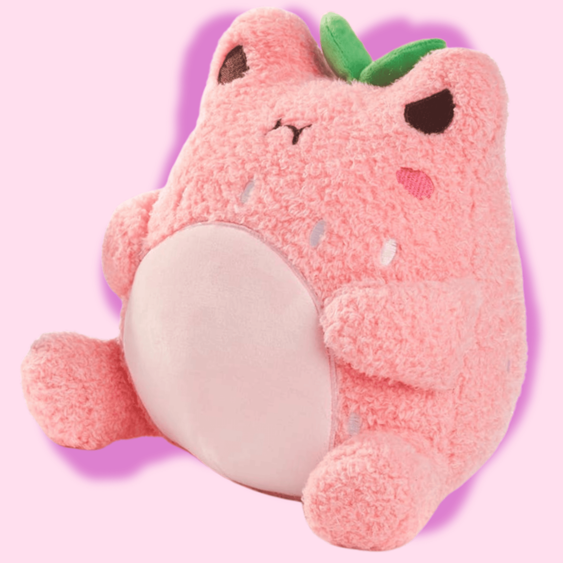 Kawaii Strawberry Wawa Cute Pink Frog Plushie - OVERRATED