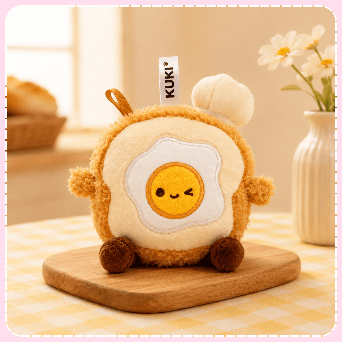 Kawaii Sunny Side Toast Plush Pen - OVERRATED