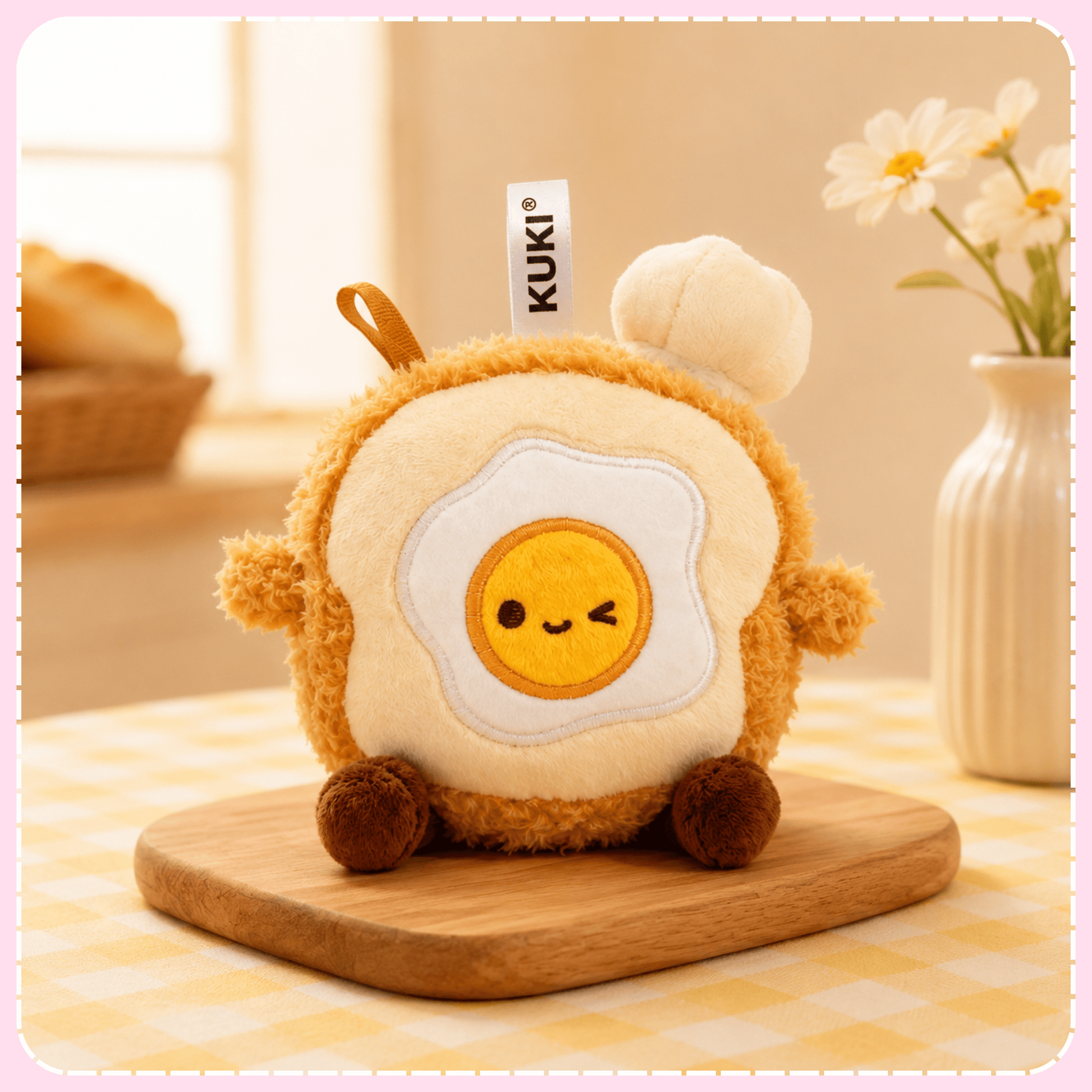 Kawaii Sunny Side Toast Plush Pen - OVERRATED