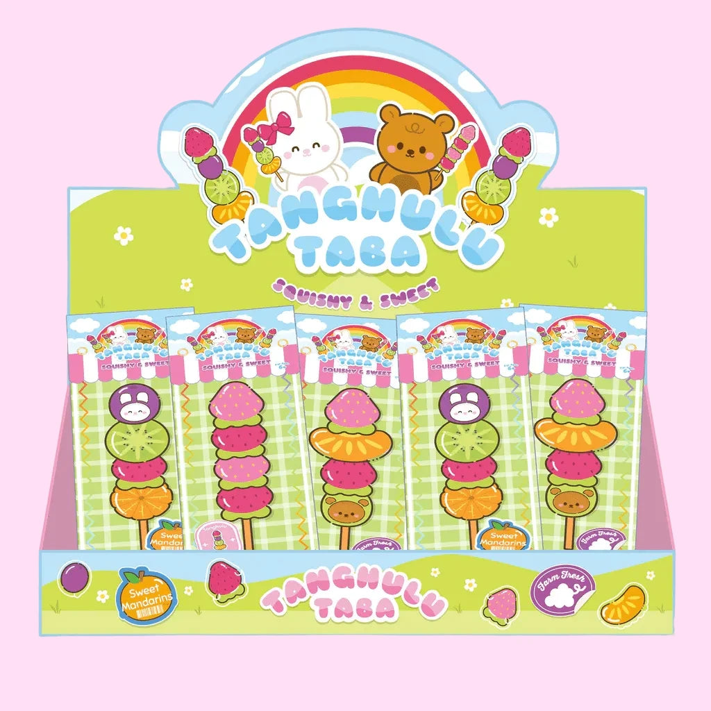Kawaii tanghulu squishy taba skewer slow-rising stress toy - Overrated Korean Beauty & More