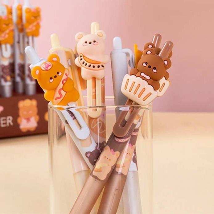 Kawaii Teddy Bear 0.5 mm Black Ink Ballpoint Pen - OVERRATED