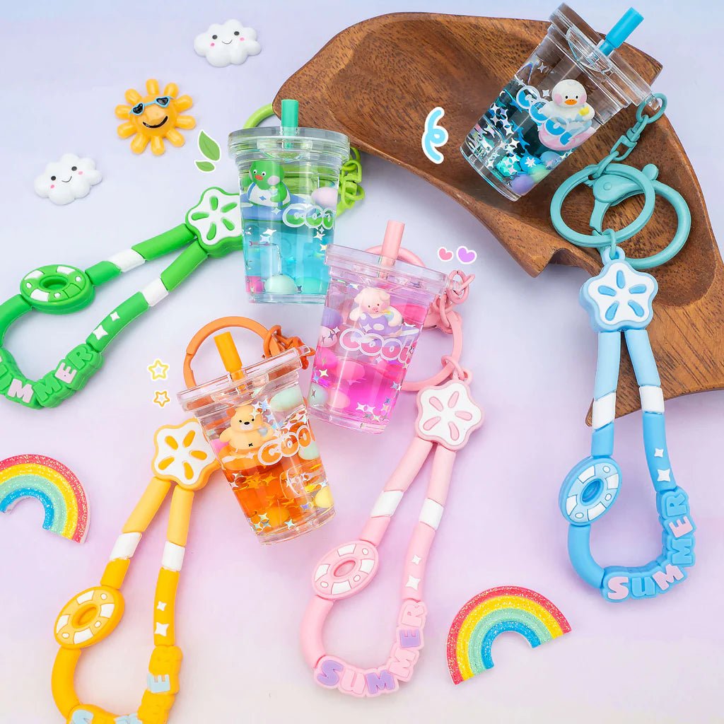 KIRA KIRA Animal Boba Liquid Effect Sensory Keychain - OVERRATED