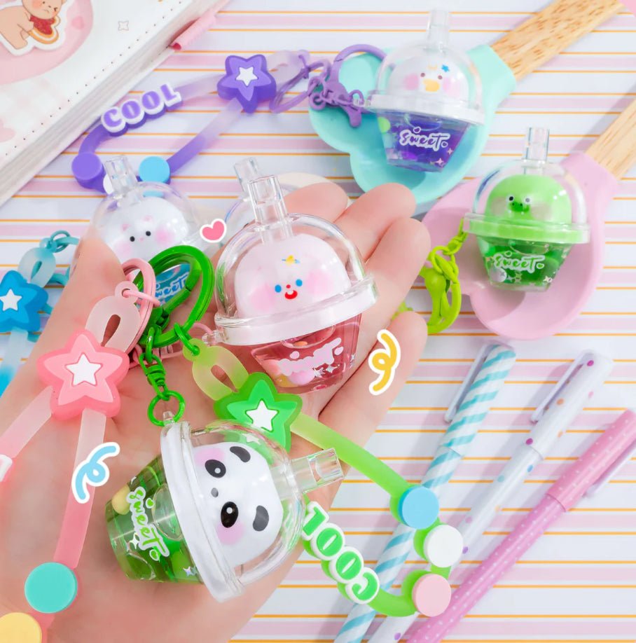 Kira Kira Boba Pals Sweet Dreams Liquid Effect Keychain - OVERRATED