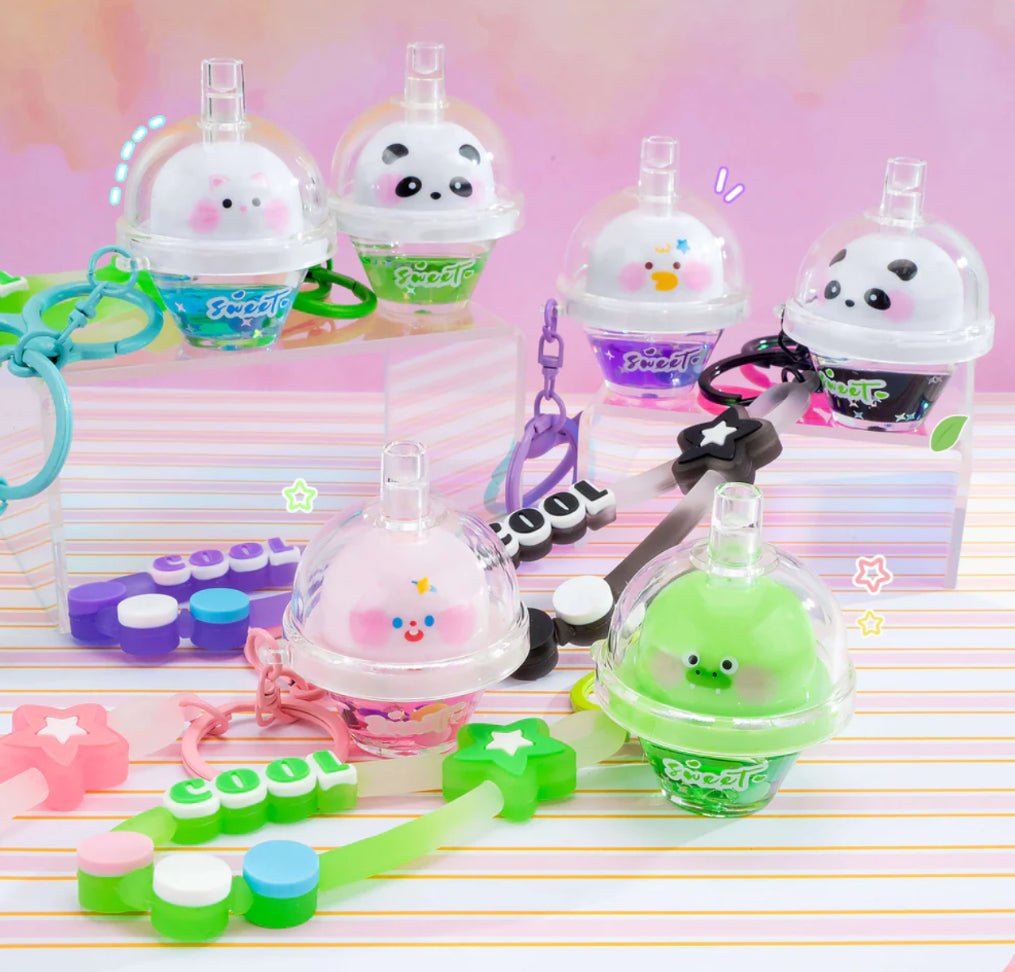 Kira Kira Boba Pals Sweet Dreams Liquid Effect Keychain - OVERRATED