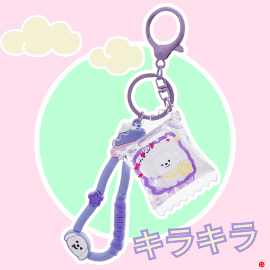 KIRA KIRA Puppy Candy Liquid Effect Sensory Toy Keychain - OVERRATED