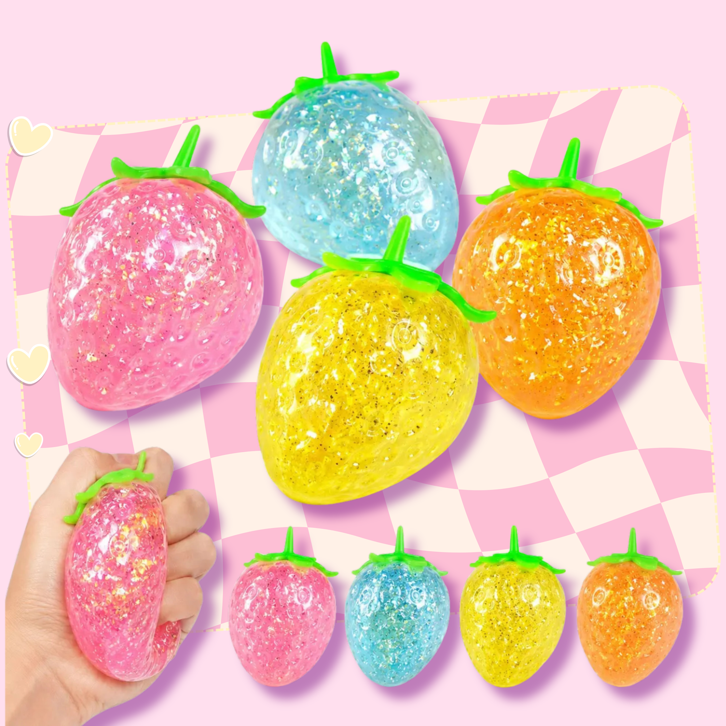 Kira Kira Strawberry Mochi Squishy - OVERRATED