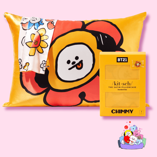 /kit - sch/ BT21 x Kitsch Satin Pillowcase Standard - Chimmy - OVERRATED