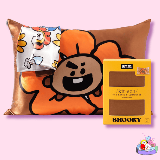 /kit - sch/ BT21 x Kitsch Satin Pillowcase Standard - Shooky - OVERRATED