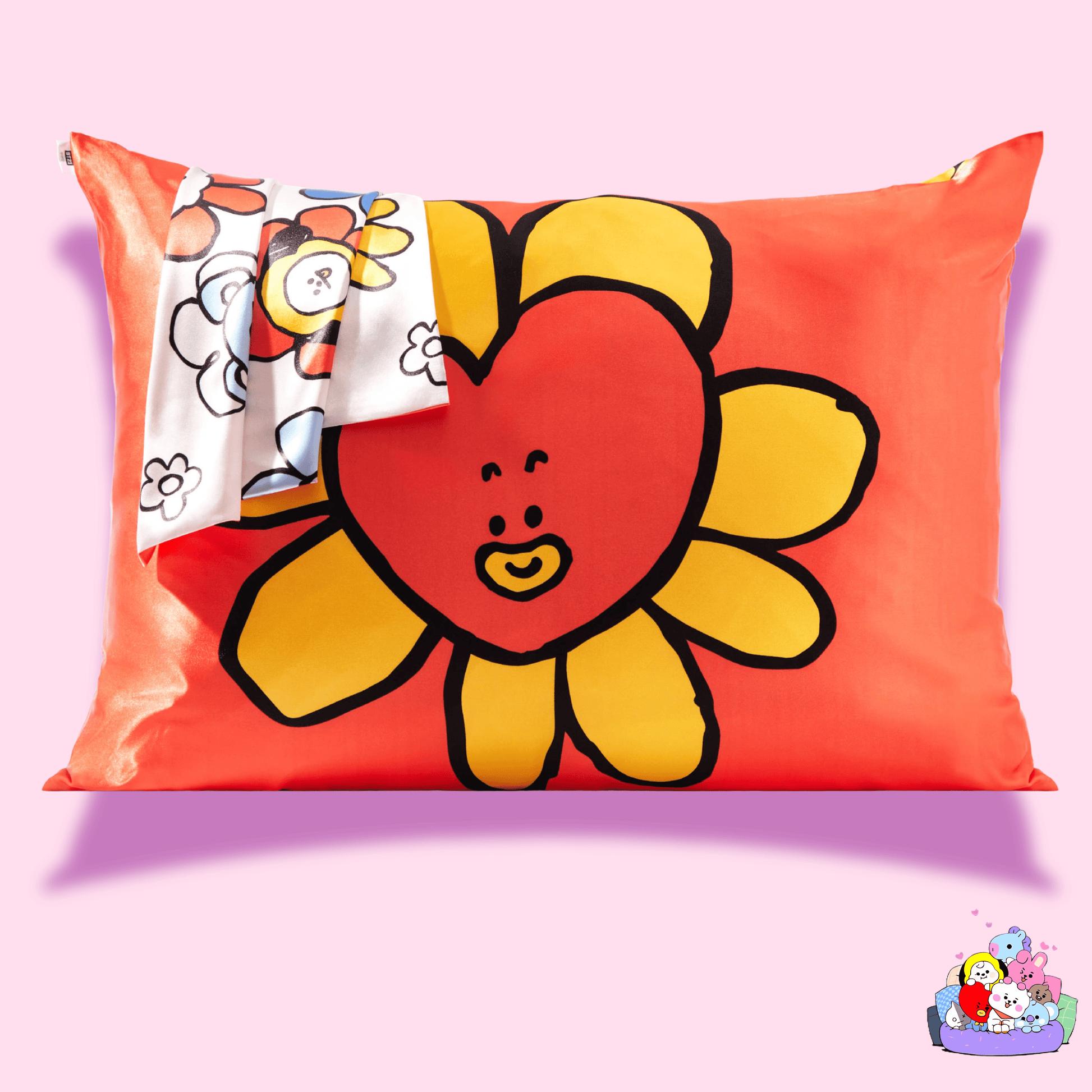 /kit - sch/ BT21 x Kitsch Satin Pillowcase Standard - Tata - OVERRATED