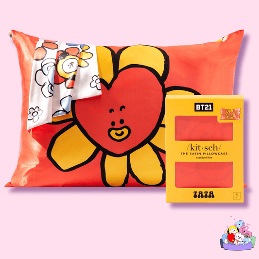 /kit - sch/ BT21 x Kitsch Satin Pillowcase Standard - Tata - OVERRATED