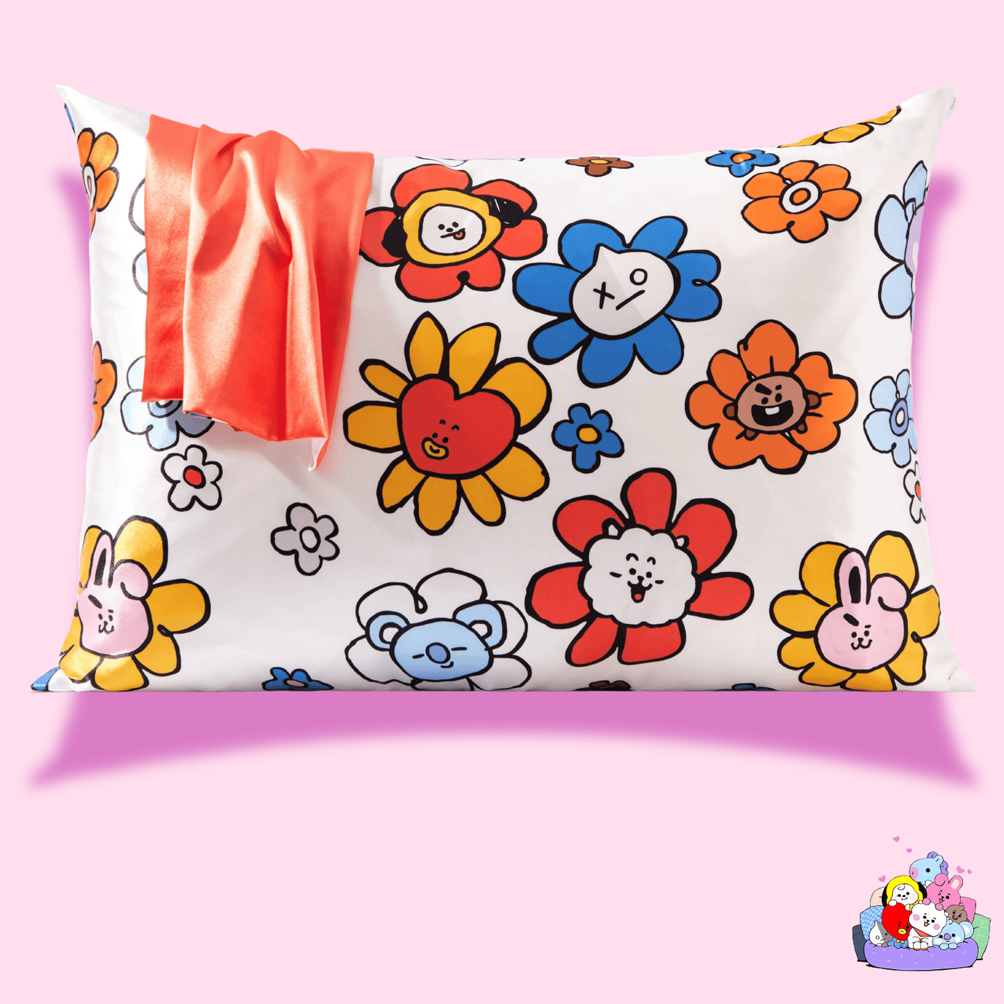 /kit - sch/ BT21 x Kitsch Satin Pillowcase Standard - Tata - OVERRATED