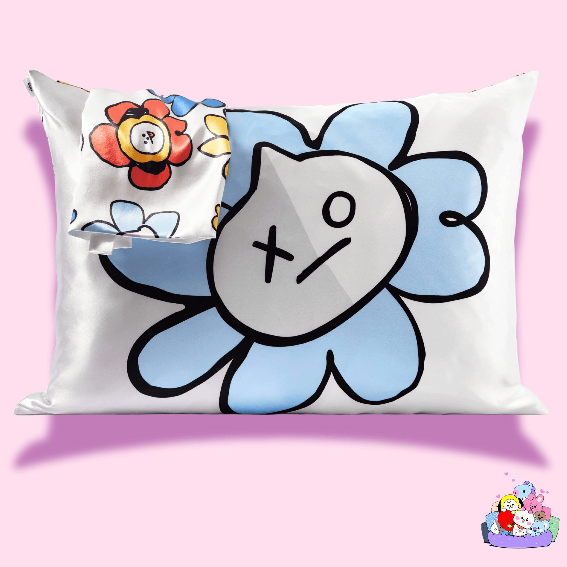 /kit - sch/ BT21 x Kitsch Satin Pillowcase Standard - Van - OVERRATED