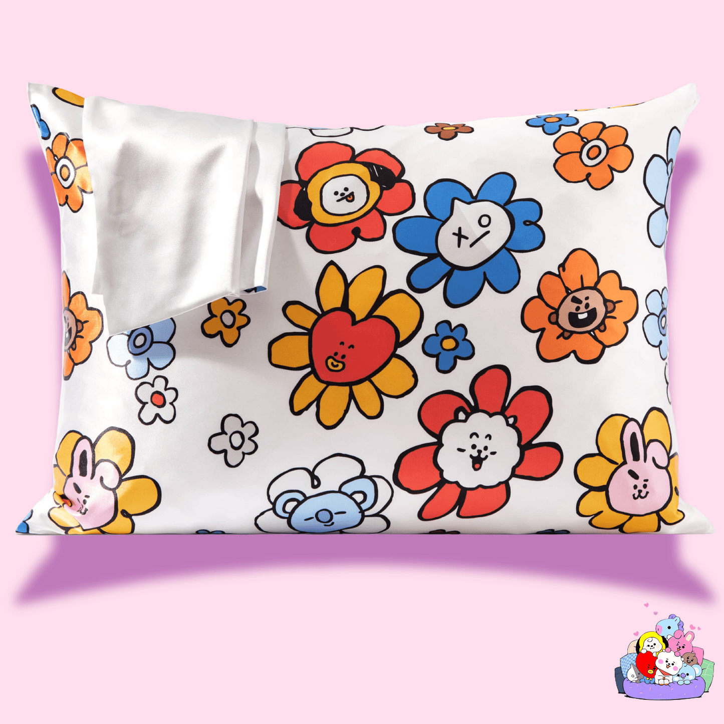 /kit - sch/ BT21 x Kitsch Satin Pillowcase Standard - Van - OVERRATED