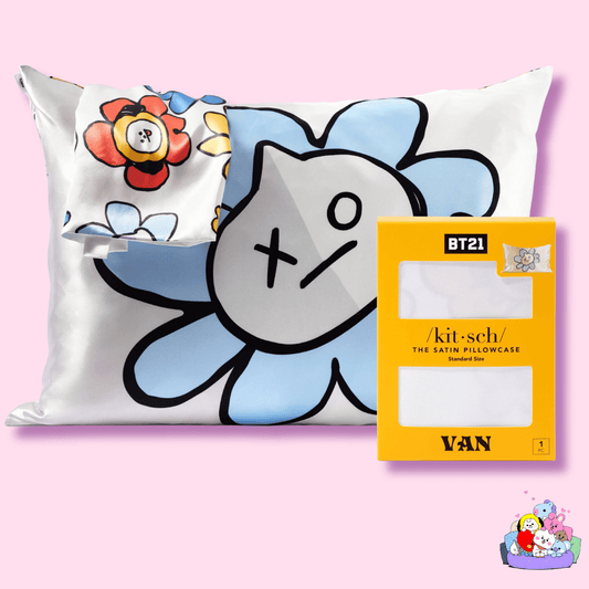 /kit - sch/ BT21 x Kitsch Satin Pillowcase Standard - Van - OVERRATED