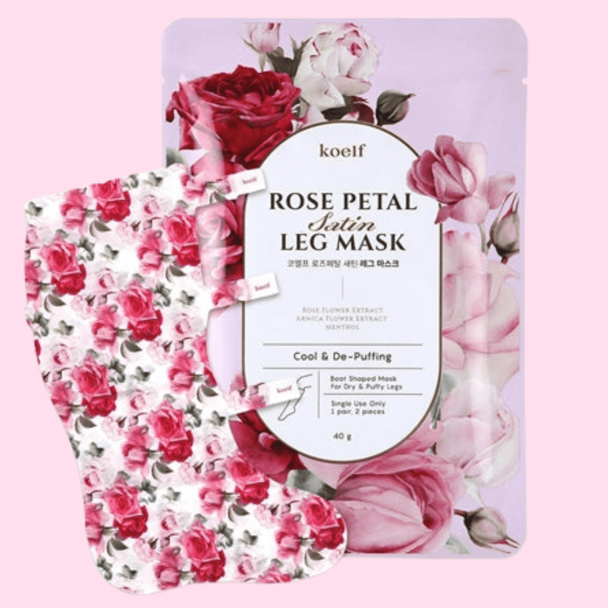 Koelf Rose Petal Satin Leg Mask - OVERRATED