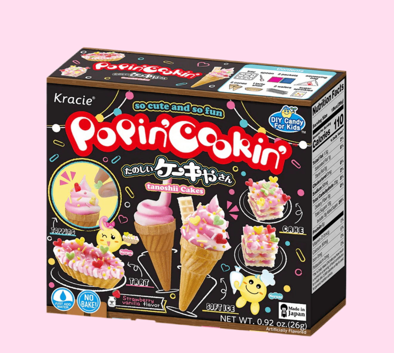 Kracie Popin’ Cookin’ Tanoshii Cakes DIY Candy Kit – Strawberry Vanilla - OVERRATED