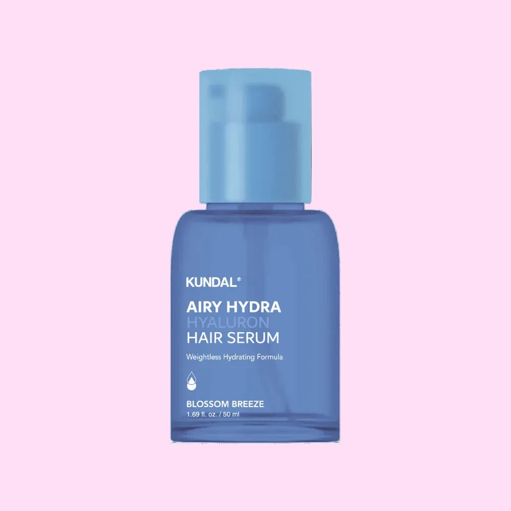 KUNDAL hyaluron hair serum blue bottle product front view - Overrated Korean Beauty & More