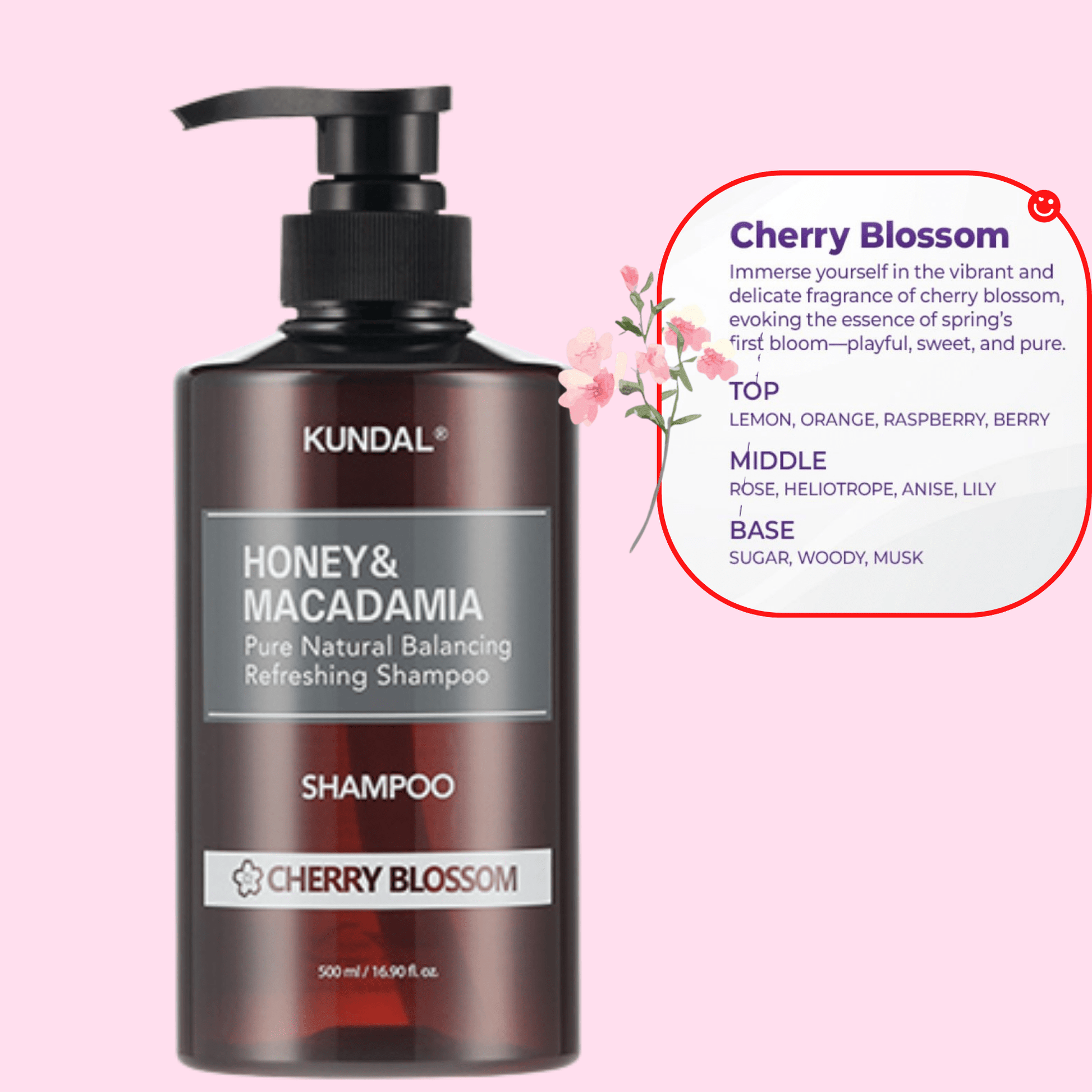 KUNDAL Honey & Macadamia Nature Shampoo Cherry Blossom Scent - OVERRATED