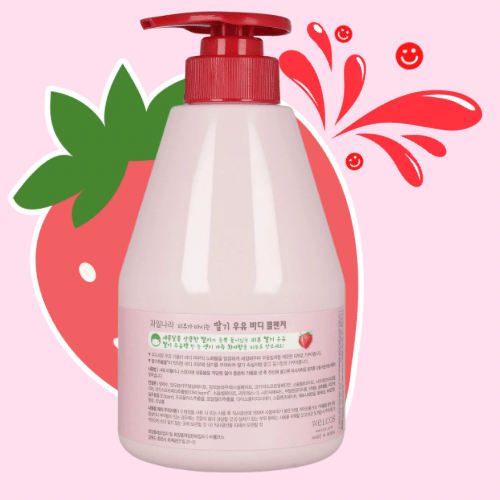KWAILNARA Strawberry Milk Body Cleanser 560g - OVERRATED