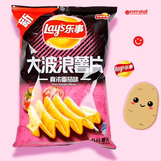Lays Chips Pure Tomato (Wavy) - OVERRATED