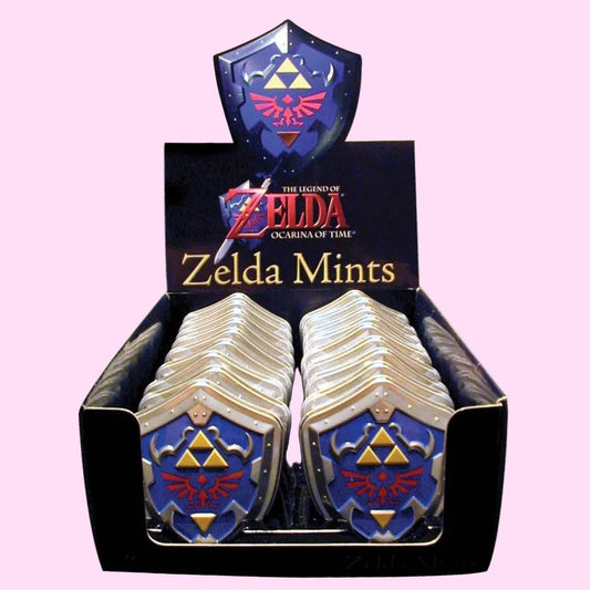 Legend of Zelda mints shield tin peppermint Link design front - Overrated Korean Beauty & More