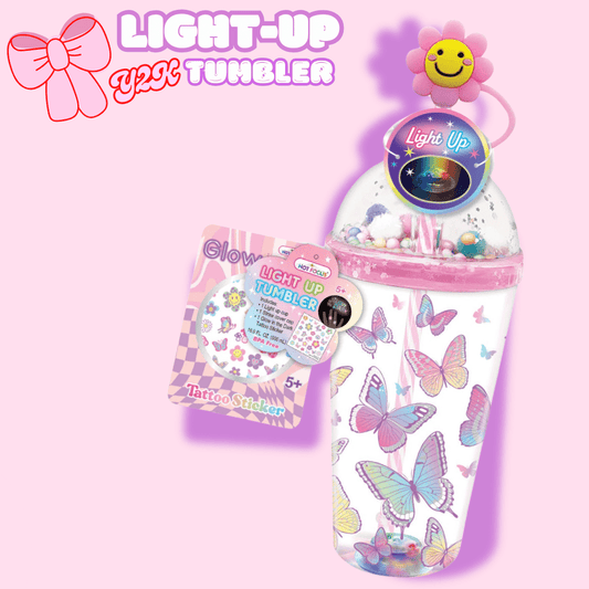Light Up Y2K Tie Dye Butterfly Tumbler - OVERRATED