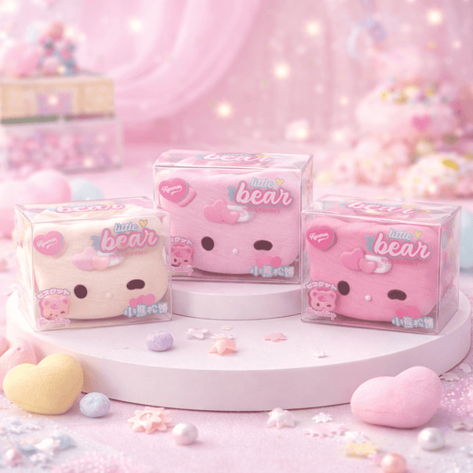 Kawaii squishy toy pastel bear marshmallow slow rising foam - Overrated Korean Beauty & More