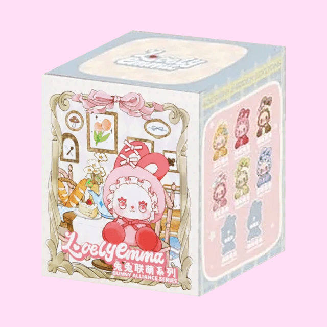 Emma Bunny blind box Alliance Series floral box packaging display - Overrated Korean Beauty & More