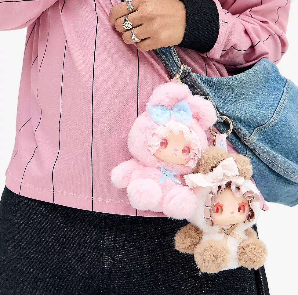 Emma Bunny blind box Alliance girl holding bunny figure close up - Overrated Korean Beauty & More