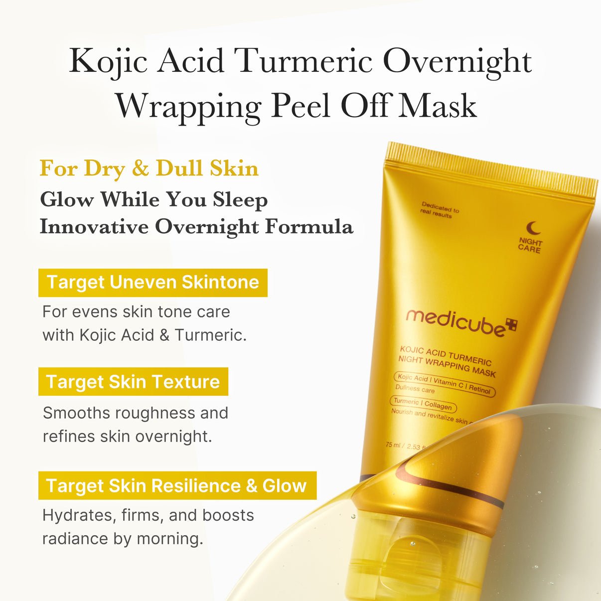 Medicube overnight wrapping mask product ingredients label detail view - Overrated Korean Beauty & More