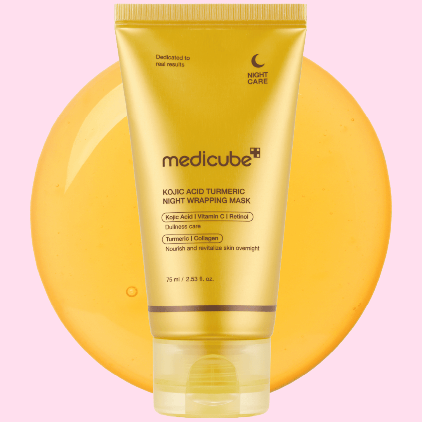 Medicube overnight wrapping mask Kojic Acid Turmeric product packaging - Overrated Korean Beauty & More
