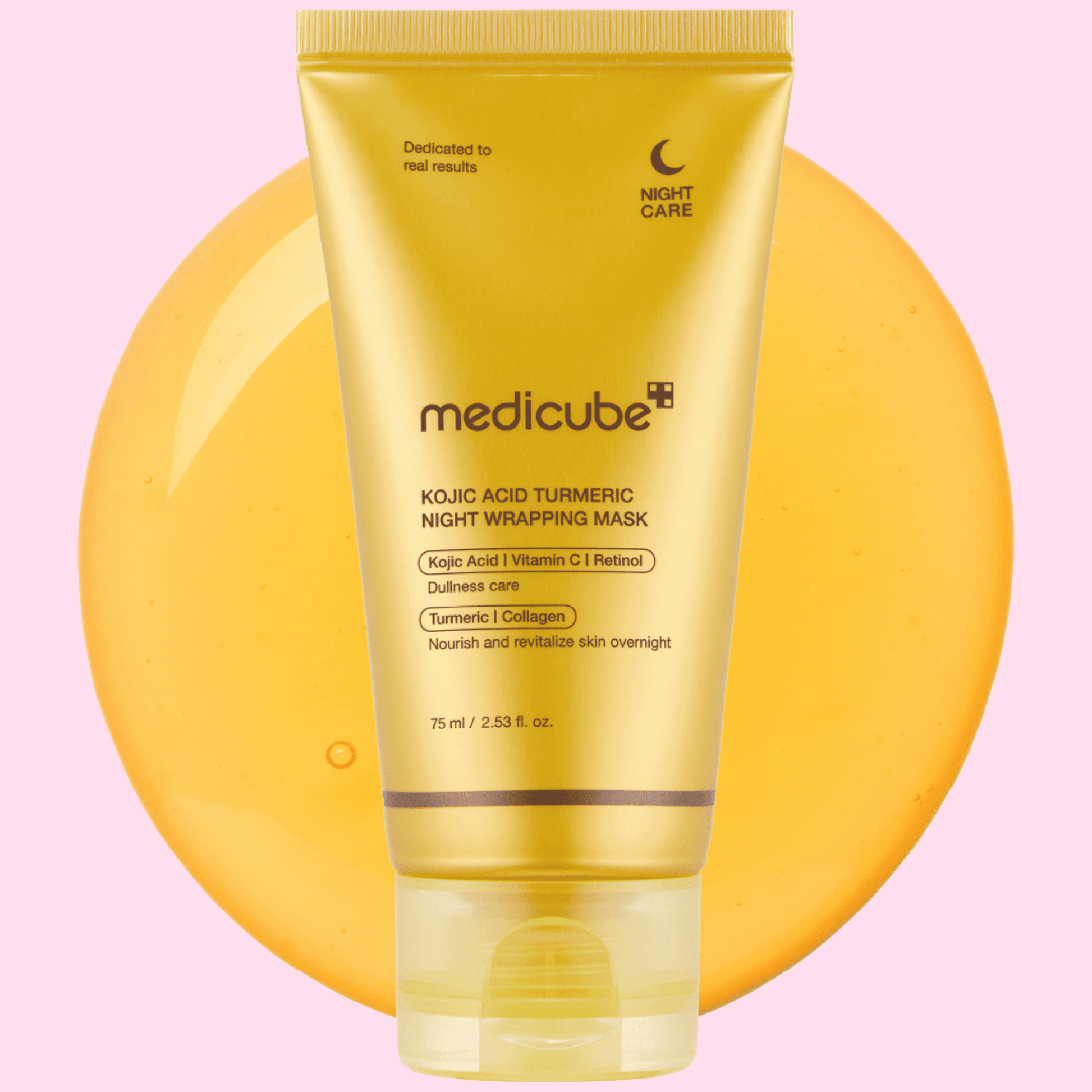 Medicube overnight wrapping mask Kojic Acid Turmeric product packaging - Overrated Korean Beauty & More