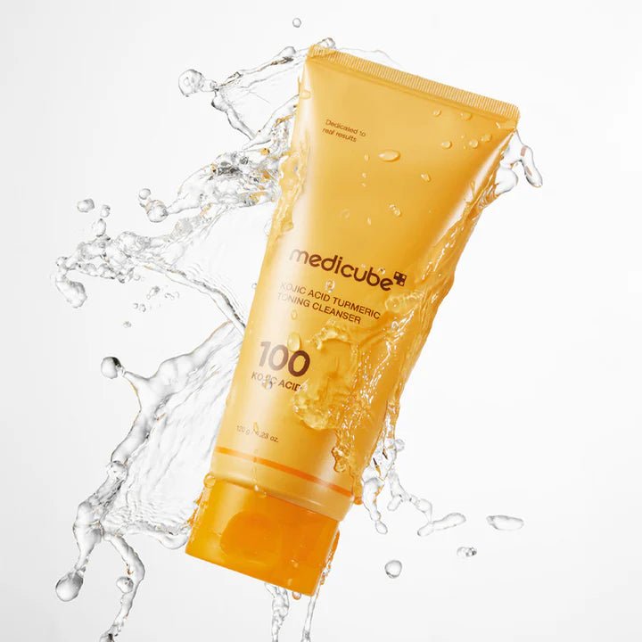 Kojic acid cleanser Medicube turmeric toning packaging yellow tube - Overrated Korean Beauty & More