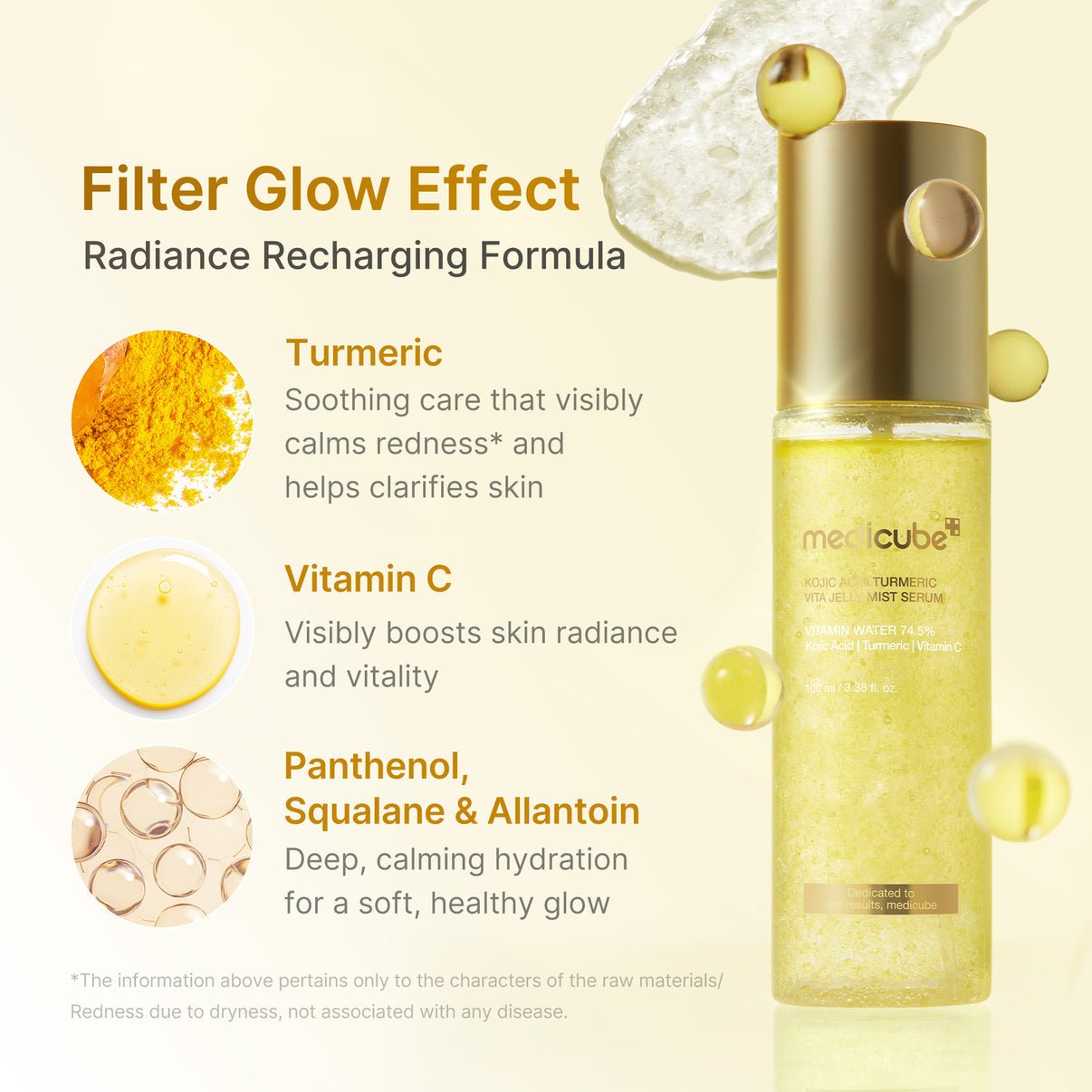Medicube Kojic Acid Turmeric Vitamin Gold Jelly Mist Serum - OVERRATED
