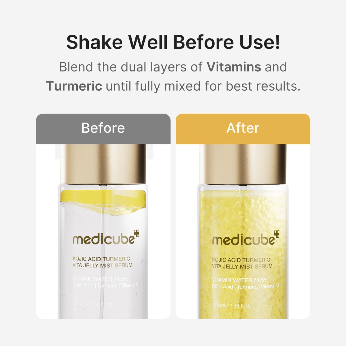 Medicube Kojic Acid Turmeric Vitamin Gold Jelly Mist Serum - OVERRATED