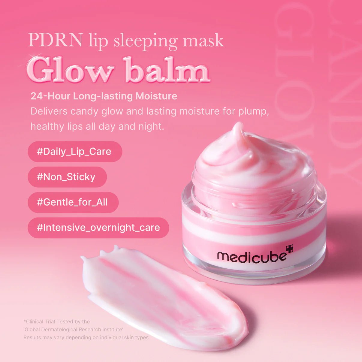 Lip sleeping mask on lips glowing hydrated plump result overnight care - Overrated Korean Beauty & More