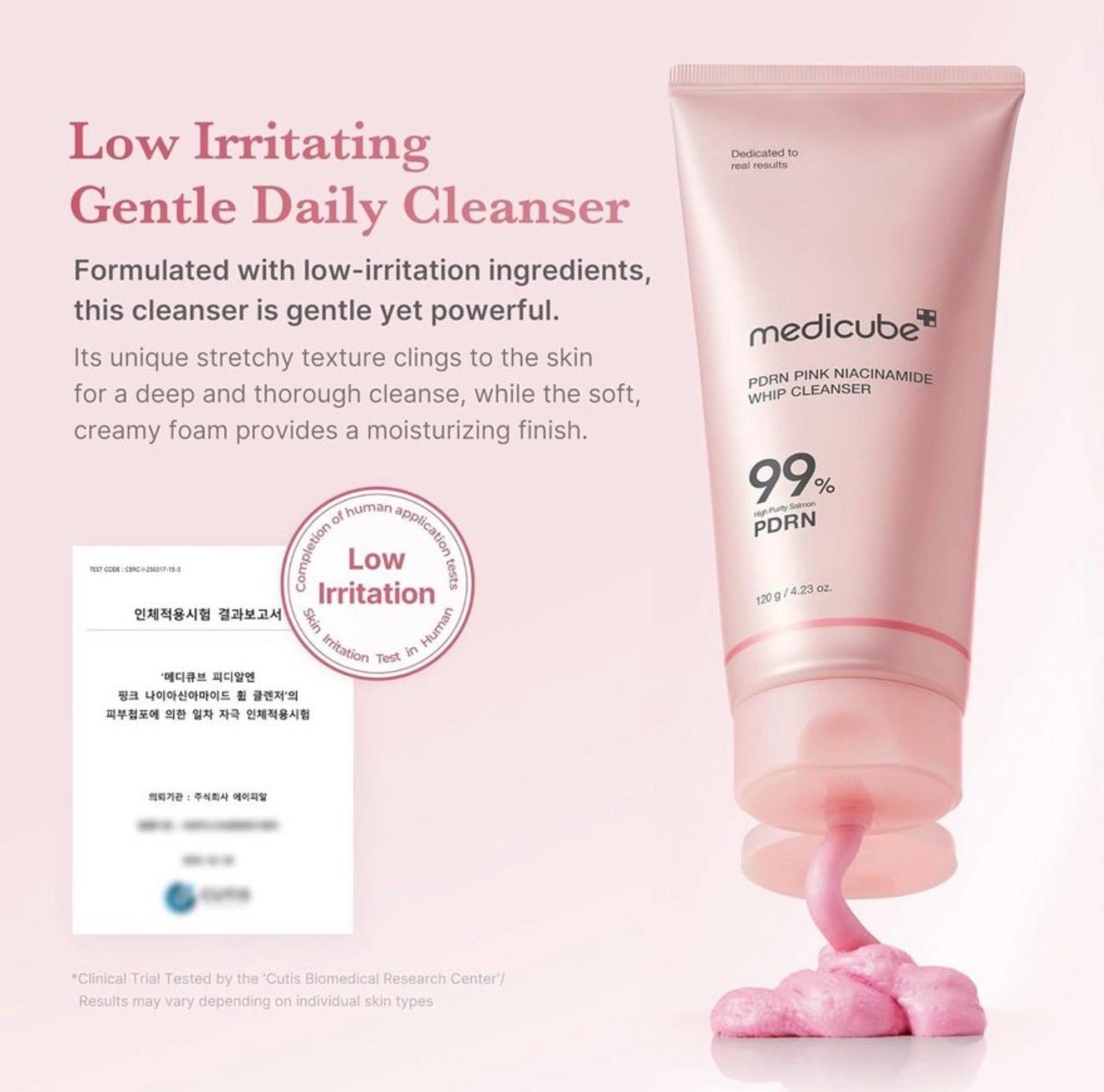 medicube PDRN Pink Niacinamide Whip Cleanser - OVERRATED