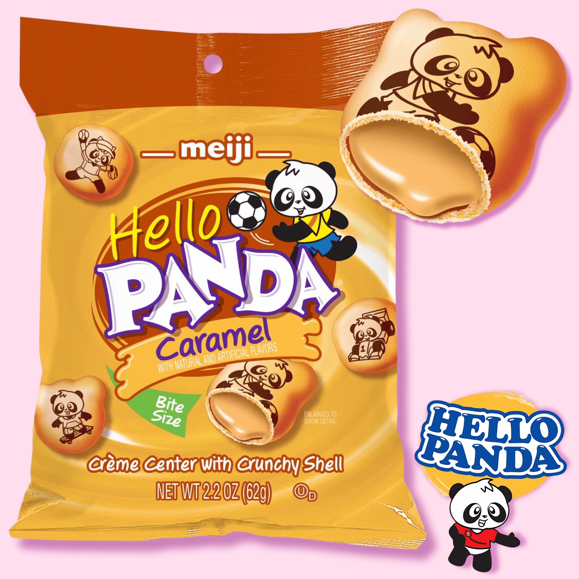 Meiji Hello Panda, Caramel 2.2oz Bag - OVERRATED