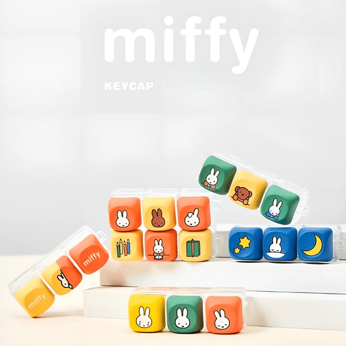 Miffy Mechanical Keycap Fidget Keychain - OVERRATED