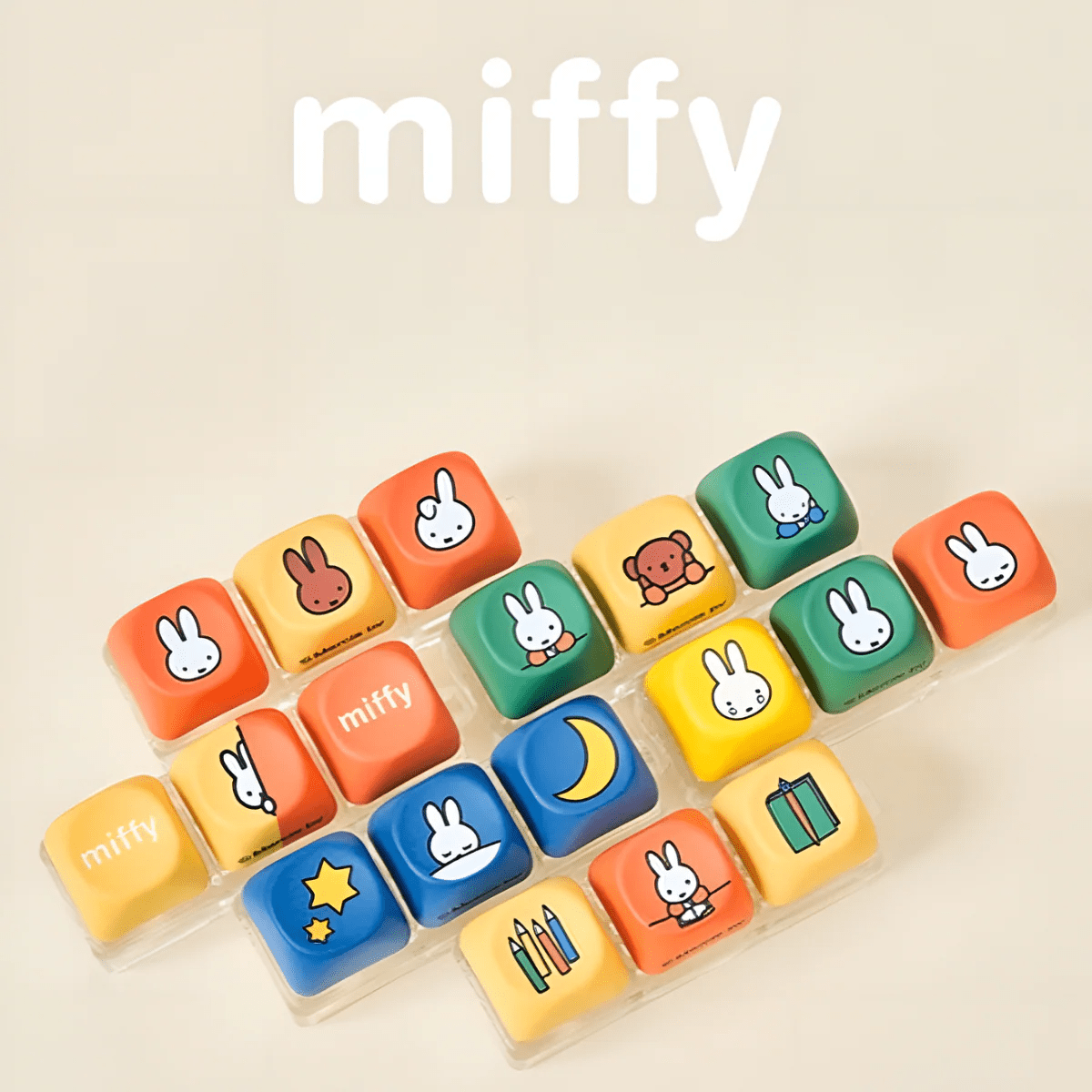 Miffy Mechanical Keycap Fidget Keychain - OVERRATED