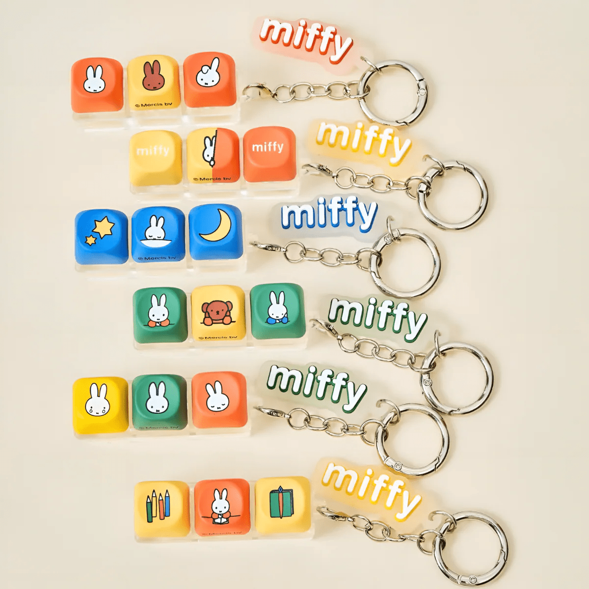 Miffy Mechanical Keycap Fidget Keychain - OVERRATED
