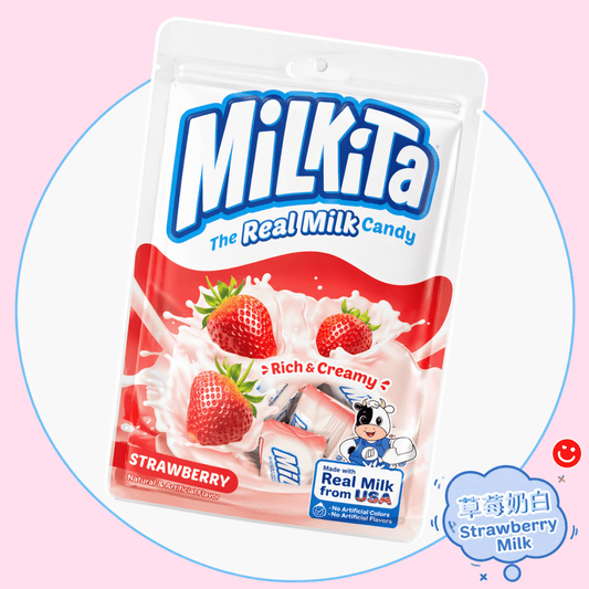 MiLKita strawberry candy creamy milk candy bag imported - Overrated Korean Beauty & More
