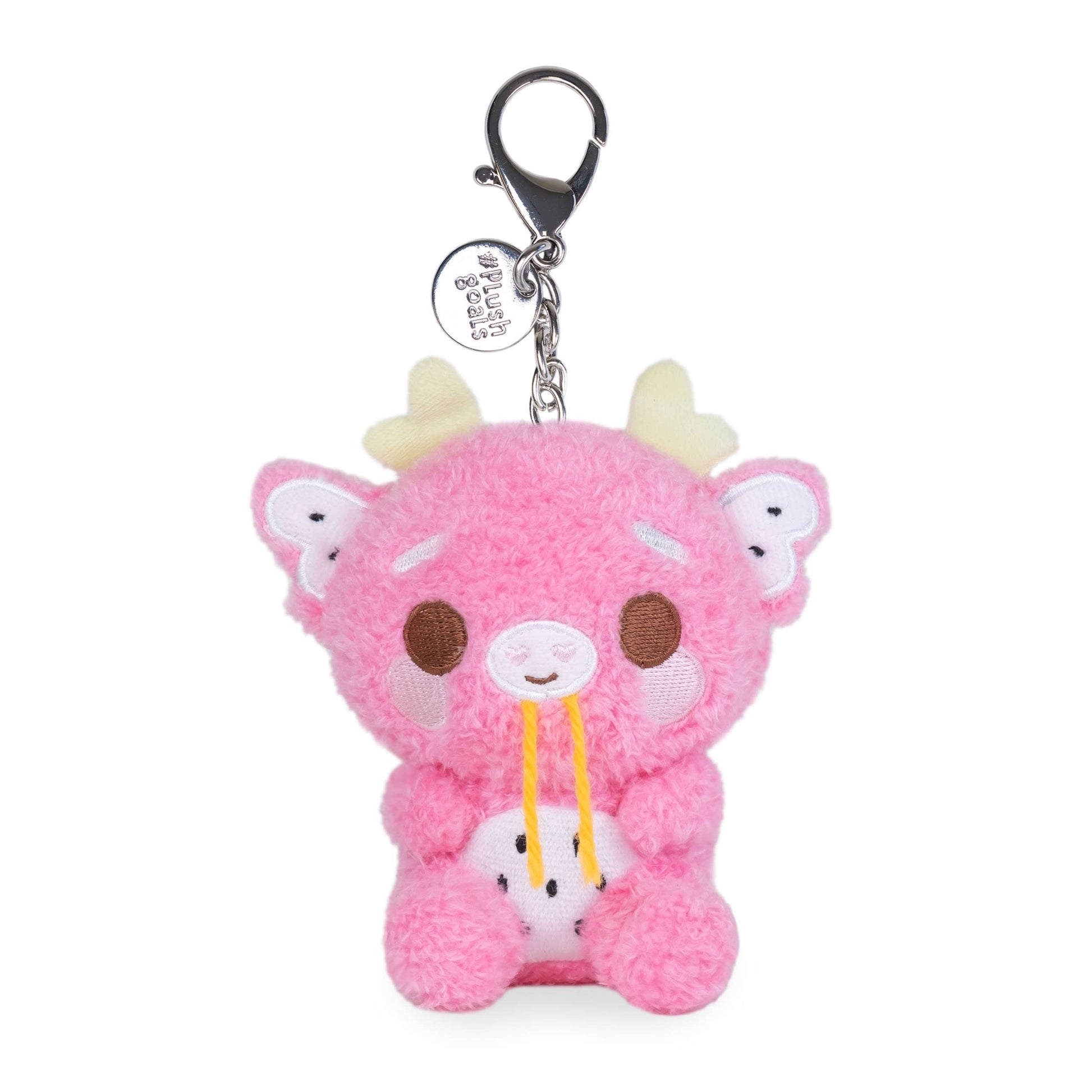 Mini Dorian Keychain Kawaii Pink Dragon Plush Clip Keychain - OVERRATED