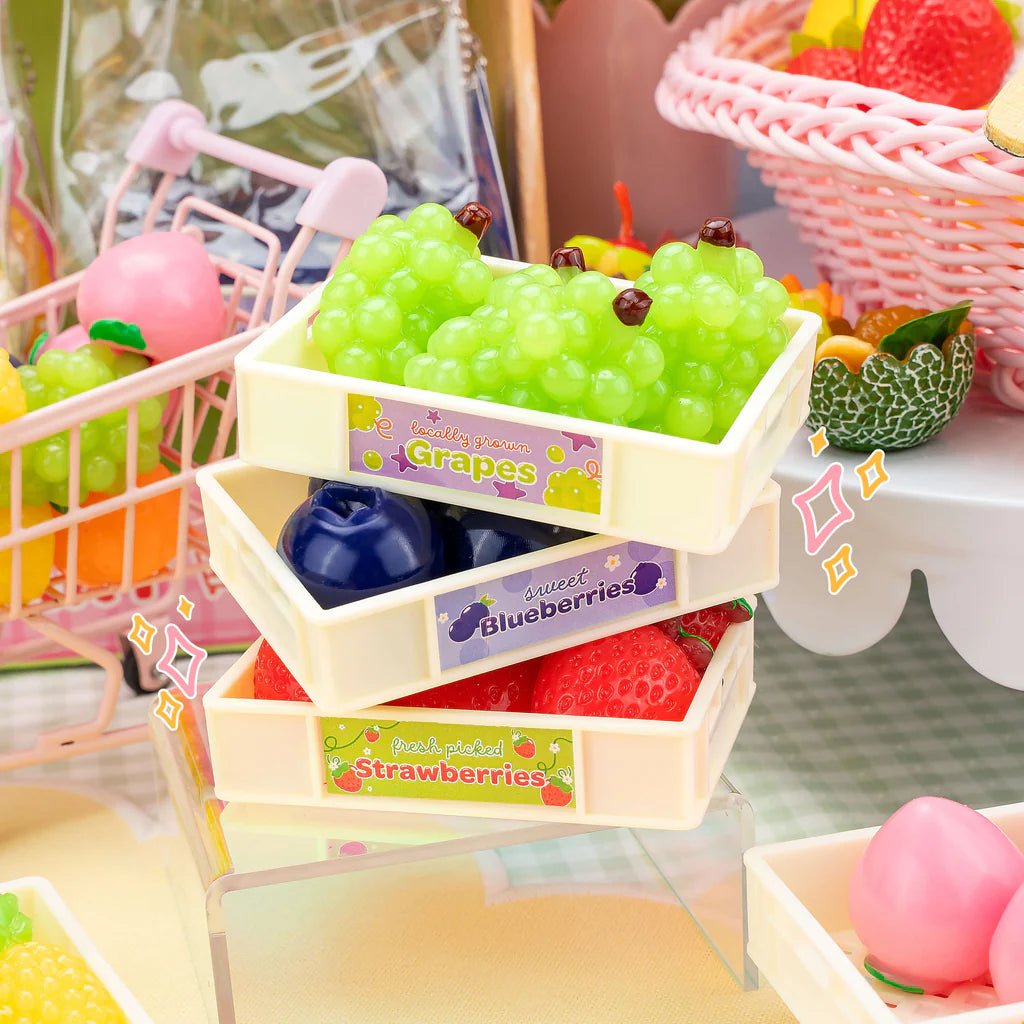 Kawaii squishy toy mini fruit taba cherry and lemon shapes sensory toy - Overrated Korean Beauty & More